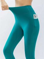 Pantalones de Yoga de Cintura de Secado Rápido Levantamiento de Cadera con Bolsillos - details 8