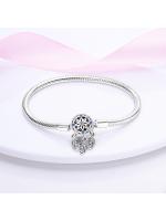 Pulsera de plata de ley 925 con forma de corazón y mariposa para mujer, brazalete de cadena de seguridad, compatible con abalorios originales, joyería - details 22