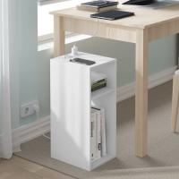Mesitas de noche Mesita de noche Mesa auxiliar estrecha con 2 enchufes 2 puertos USB Mesa de centro de almacenamiento - details 7