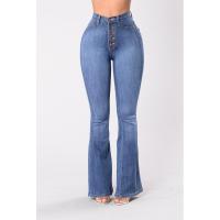 Vaqueros acampanados de cintura alta para mujer, pantalones vaqueros ajustados en negro - details 7