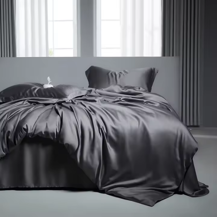 2025 Nuevos juegos de cama de color sólido: algodón egipcio de alta gama, fibra larga, 100% puro, alto número de hilos, cama de 1,8 m - 1