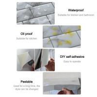 Pegatinas de pared de azulejos autoadhesivas impermeables, papel tapiz antiincrustante a prueba de humedad, calcomanía de pared resistente al calor DIY - details 18