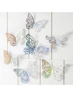 Pegatinas decorativas de mariposas en 3D, accesorios para el hogar, decoración de ramos de globos de boda, 12 piezas - details 11