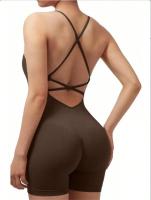 Mono deportivo para mujer Ajustable cruzado para correr Traje de Yoga de una pieza - details 13