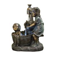 Adornos de jardín besándose para niños, decoración al aire libre, escultura de estatua de niño y niña - details 4