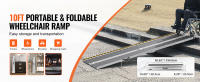 SucceBuy Rampa portátil para silla de ruedas, rampa plegable de aluminio antideslizante. Rampa para discapacitados para el hogar, escalones, escaleras y puertas - details 0