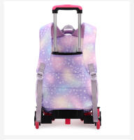 Mochila de Nylon Impermeable con Ruedas Patrón de Estampado 3 Piezas de Estuche y Carretilla - details 16