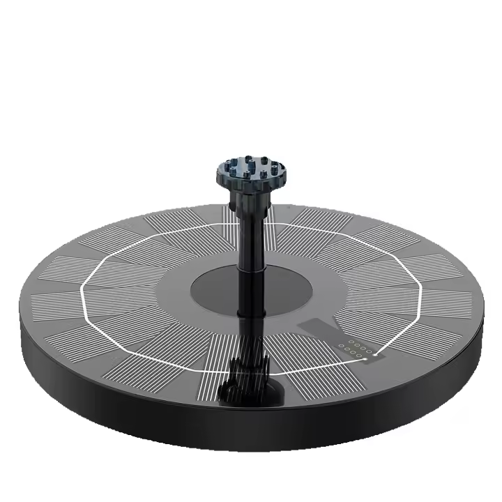 Fuente solar para baño de pájaros, fuente de agua solar Punmp, fuente de agua solar, bomba de fuente de energía solar de 1,5 W, fuente solar al aire libre con 6 boquillas, bomba de fuente solar de 6,3 pulgadas para jardín al aire libre - 1