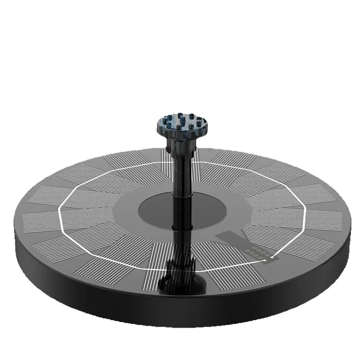 Fuente solar para baño de pájaros, fuente de agua solar Punmp, fuente de agua solar, bomba de fuente de energía solar de 1,5 W, fuente solar al aire libre con 6 boquillas, bomba de fuente solar de 6,3 pulgadas para jardín al aire libre - 1