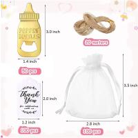 Abrebotellas de Metal Diferentes 10pcs con Etiqueta Kraft para Fiesta de Cumpleaños y Baby Shower - details 2