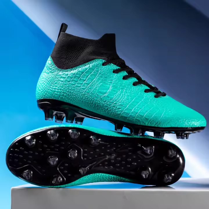 Zapatos de fútbol transpirables de caña alta para hombre y mujer. Zapatos de competición profesional para interior y exterior. - 1