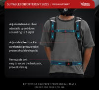 Mochila para casco de motocicleta MOTOCENTRIC, mochila para Motocross de gran capacidad de 28L para hombre, mochila impermeable para viajes al aire libre, mochila reflectante para moto - details 11