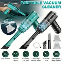 Limpiador inalámbrico compacto con succión ciclónica, diseño portátil recargable para limpieza del hogar y del automóvil - details 0