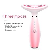 Masajeador facial, Antiarrugas Masajeador Cara Cuello, 45 ℃ y 3 modos de masaje con dispositivo facial, EMS Masajeador Facial eléctrico con 45 ℃ y 3 modos la piel del cuello - details 6