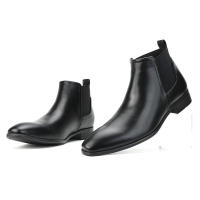 Botas Chelsea para hombre Comercio exterior cabeza pequeña cuadrada zapatos para hombre botines cortos de moda versátiles. - details 6