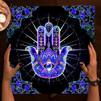 Mantel Místico de Astrología Mandala Azul de Brujería para Lectura de Tarot - details 0