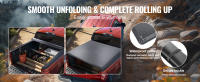 SucceBuy Cubierta enrollable para caja de camioneta, compatible con Chevy Silverado/GMC Sierra 1500 2014-2024, cama de 6.6 x 5.2 pies / 6.6 x 5.3 pies, PVC suave - details 3