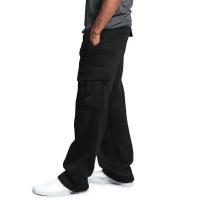 Pantalones de chándal largos con múltiples bolsillos, sueltos, de gran tamaño, con cordón, aptos para corredores deportivos y de calle - details 8
