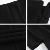 Pantalones de pierna ancha para mujer, pantalón negro de cintura alta de estilo coreano, pantalones de traje grises holgados a la moda para oficina, ropa de calle - details 18