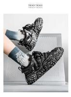 Hombres 2025 primavera y verano nueva malla de moda transpirable deportes ligeros suela suave papá popular versátil zapatos casuales. - details 19