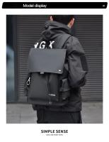 Mochila para hombre, bolso impermeable para ordenador portátil para hombre, mochila de diseñador de tendencia para hombre, bolso de viaje de gran capacidad para jóvenes a la moda, mochila sencilla - details 10