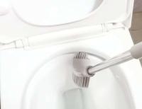 Cepillo individual para inodoro, inodoro súper elástico desmontable de alta calidad, limpieza profunda, mano de silicona, sostenible, blanco o color - details 5