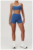 Conjunto de Yoga sin Mangas Estilo Gimnasio para Mujeres Conjunto Deportivo de Primavera/Verano con Levantamiento de Cintura y Cadera Bra+Shorts - details 9