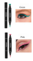 HANDAIYAN - Delineador de ojos de dos cabezas, sello de delineador de ojos triangular, delineador de ojos de color líquido, resistente al agua y al sudor de secado rápido - details 6