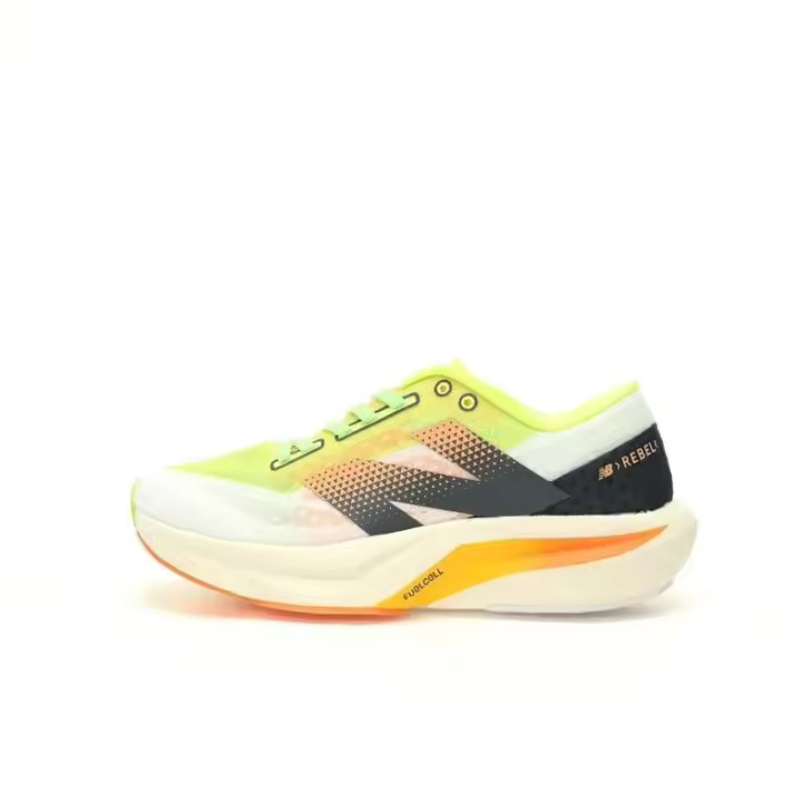 【100% auténtico】 NB FuelCell Rebel v4 Zapatillas para correr Apliques amarillos claros LETEN - 1