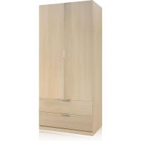 Armario de 2 Puertas y 2 cajones, Modelo Lark, Acabado en Color Blanco Artik, Medidas: 81 cm (Ancho) x 180 cm (Alto) x 52 cm (Fondo) - details 13