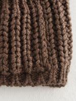 TRAFZA-suéter sin mangas con cuello redondo para mujer, cárdigans holgados e informales de una sola botonadura, color liso, a la moda, otoño, 2024 - details 9
