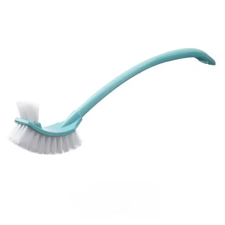 Cepillo de Inodoro de Doble Cabeza Cepillo de Limpieza de Baño de Pelo Suave - 1