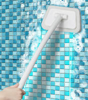 Cepillo de Pared Multifuncional para Baño con Mango Largo Desmontable Cepillo de Bañera Trapezoidal para Limpieza de Azulejos y Vidrio Material de Cepillo de Esponja y Plástico Recomendado para Superficie Cerámica Estilo Clásico - details 1