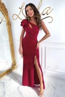 Elegante Vestido Largo de Noche Unicolor con Abertura, Detalles Bohemios, Tejido Elegante y Vaporoso Ideal para Bodas y Fiestas - details 12