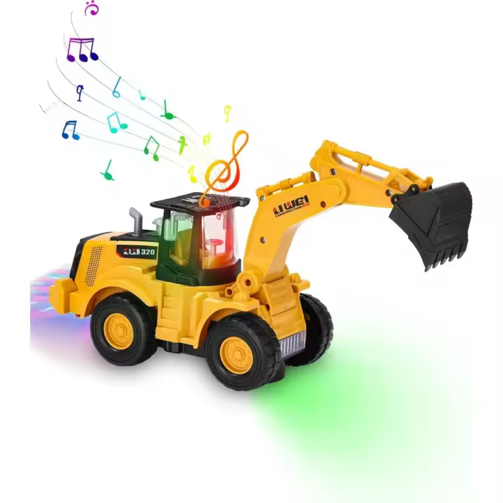 Juguete de Excavadora Automática Vehículo de Construcción con Sonido y Luz para Niños - 1