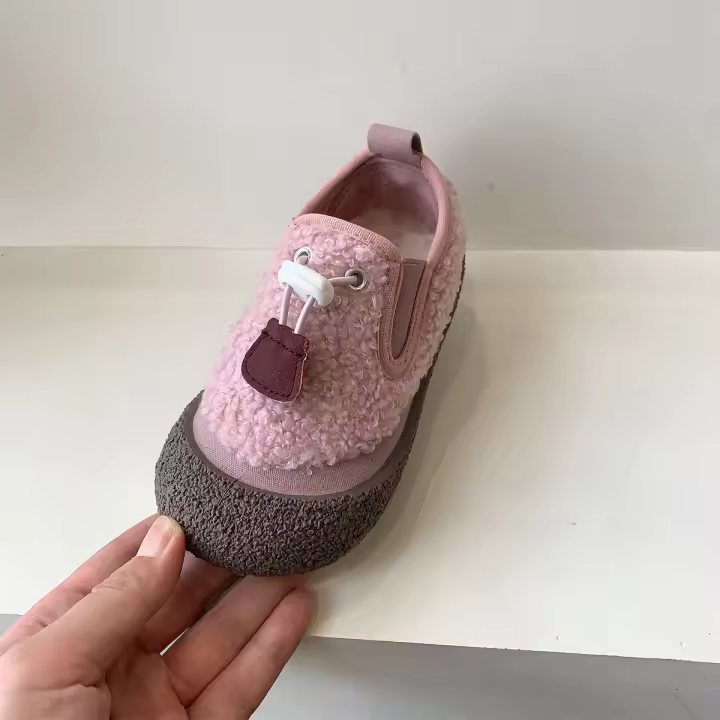 Zapatos de algodón para niños Zapatos de terciopelo de dos algodón para niñas Zapatos de bebé para niños - 1
