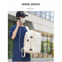 Mochila de viaje impermeable para armario de avión con compartimento para zapatos transpirable y espacioso - details 7