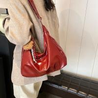 Bolso Hobo sencillo con colgante de bolso de hombro de cuero de PU estilo coreano con cremallera bolso cruzado de Color sólido bolso de mujer - details 8