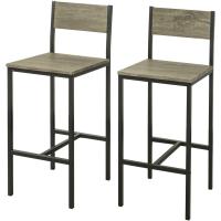 FST53X2 Lote de 2 taburetes con Respaldo,Taburete de Bar, Capacidad hasta 100 Kg,H95cm, ES (2 Taburetes-1) - details 0