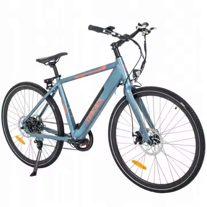 Bicicleta eléctrica JOBOBIKE VIVA 36V 10,4AH, nueva del distribuidor, CITY 28", azul - 1