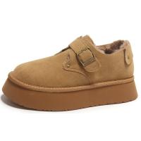 2025 Invierno Caliente Baja Boca Mocasines Una Estribo Estribo Grueso Zuecos Tobilleras Botas Mujer Nieve Botas Mujer Invierno - details 1