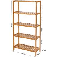 Estantería de Almacenamiento de Bambú, Zapatero para Plantas de 4 Niveles, para Entrada - details 1