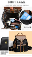 Mochila de Moda Coreana para Mujer de Alta Gama Ligera, a Cuadros, Bolso de Hombro Doble, Tendencia para Trabajo y Viajes - details 2