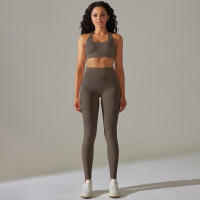 Conjunto de Yoga para Mujeres Ropa Deportiva de Alta Cintura, Top de Deportiva de Punto, Leggings, Bra Conjunto de Gimnasio - details 26