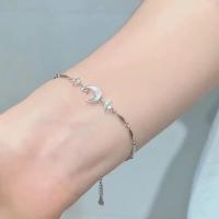 Elegante Pulsera de Cristal con Flores Estilo Y2K para Mujeres Pulseras de Circonio con Lazo de Flor de Cerezo y Luna Regalo de Joyería de Lujo - details 5