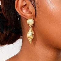 1 par de pendientes retro europeos y americanos bohemios del océano, accesorios de ropa de mujer de concha, playa de estilo de vacaciones - details 1