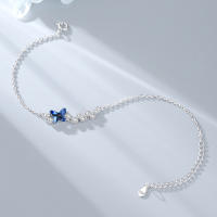 Pulsera de Plata para Mujer con Piedra de Água Marina Ajustable Ideal para Aniversarios y Regalos de Cumpleaños - details 9