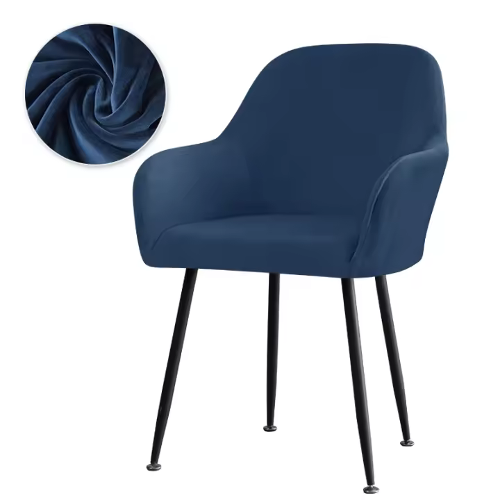 Cubierta de Silla de Comedor de Terciopelo Suave Cubierta Elástica de Spandex para Silla de Oficina, Hotel, Boda, Sala de Estar - 1