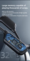 Auriculares inalámbricos de conducción ósea, cascos de alta fidelidad con Bluetooth 5,3 + MP3, 32GB, IPX8, impermeables, deportivos, para natación, con pantalla LED - details 6