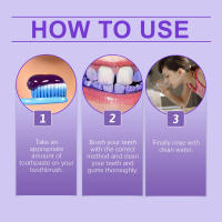 La pasta de dientes morada refresca el aliento, cuida suavemente los dientes, limpia, reduce las manchas y los olores. - details 3